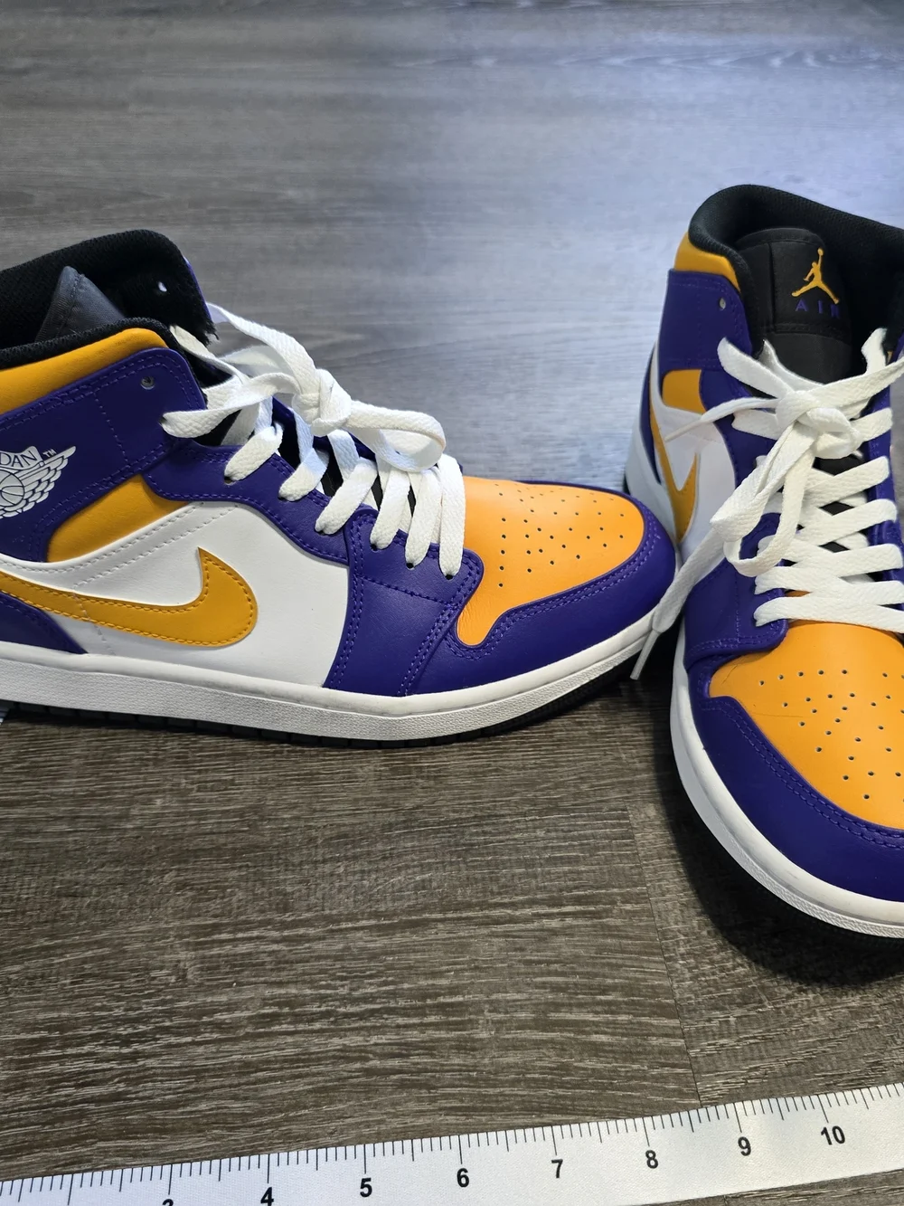 Jordan Black with Purple and Yellow Accents